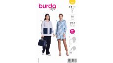 Strih Burda 5800 - Košeľa, predĺžená košeľa, košeľová tunika