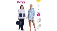 Strih Burda 5800 - Košeľa, predĺžená košeľa, košeľová tunika