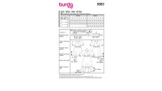 Strih Burda 5803 - Zavinovacie šaty s gumou v páse, blúzkové šaty