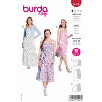 Strih Burda 5806 - Šaty na ramienka babydoll