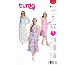 Strih Burda 5806 - Šaty na ramienka babydoll