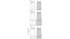 Strih Burda 5806 - Šaty na ramienka babydoll
