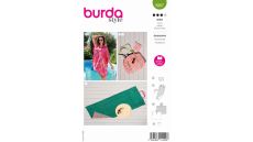 Strih Burda 5807 - Plážové pončo, skladacia podložka, plážová taška, taštička