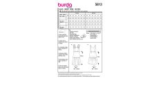 Strih Burda 5813 - Šaty na ramienka s volánikmi, balónové šaty