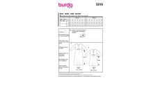 Strih Burda 5816 - Empírové šaty, voľné šaty, maxi šaty