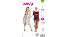 Strih Burda 5818 - Tričkové šaty, tričko, kardigan, kabátik, twin-set