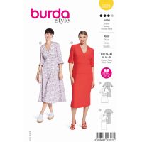 Strih Burda 5820 - Puzdrové šaty, šaty s volánikmi, boho šaty