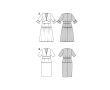 Strih Burda 5820 - Puzdrové šaty, šaty s volánikmi, boho šaty