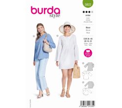 Strih Burda 5822 - Tunikové šaty s gombíkmi, tunika