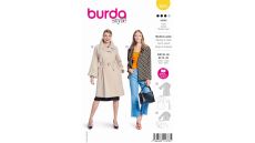 Strih Burda 5824 - Áčkový kabát, dvojradový kabát
