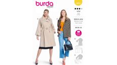 Strih Burda 5824 - Áčkový kabát, dvojradový kabát
