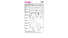 Strih Burda 5824 - Áčkový kabát, dvojradový kabát
