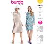 Strih Burda 5826 - Košeľové šaty, zavinovacie košeľové šaty