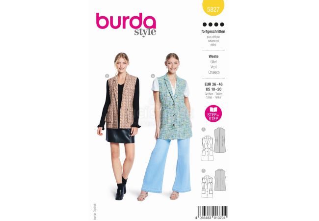 Strih Burda 5827 - Vesta