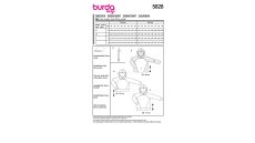 Strih Burda 5828 - Voľná mikina s kapucňou