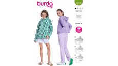 Strih Burda 5828 - Voľná mikina s kapucňou