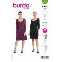 Strih Burda 5835 - Elegantné šaty, krajkové šaty