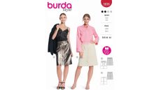 Strih Burda 5836 - Džínsová sukňa, zapínacia sukňa, koženková sukňa