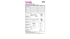 Strih Burda 5836 - Džínsová sukňa, zapínacia sukňa, koženková sukňa