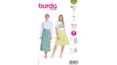 Strih Burda 5837 - Dlhá sukňa, sukňa s volánom