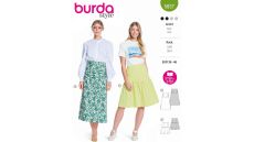 Strih Burda 5837 - Dlhá sukňa, sukňa s volánom