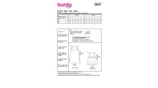 Strih Burda 5837 - Dlhá sukňa, sukňa s volánom
