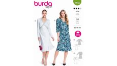 Strih Burda 5838 - Šaty s prekrížením, koktailové šaty