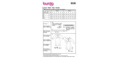 Strih Burda 5838 - Šaty s prekrížením, koktailové šaty