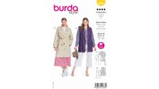 Strih Burda 5840 - Balónový kabát, trenčkot, vesta