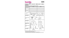 Strih Burda 5840 - Balónový kabát, trenčkot, vesta