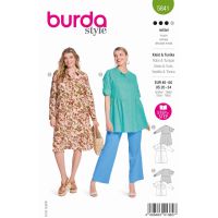 Strih Burda 5841 - Košeľové šaty, tunika