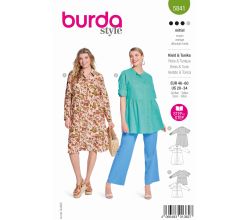 Strih Burda 5841 - Košeľové šaty, tunika