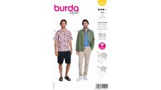 Strih Burda 5842 - Pánska košeľa, pánska vrchná košeľa, ľanová košeľa