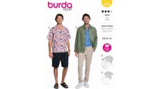 Strih Burda 5842 - Pánska košeľa, pánska vrchná košeľa, ľanová košeľa