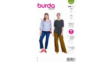 Strih Burda 5843 - Blúzka, tričko so zaväzovaním