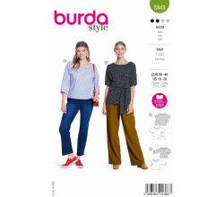 Strih Burda 5843 - Blúzka, tričko so zaväzovaním