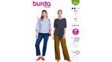Strih Burda 5843 - Blúzka, tričko so zaväzovaním