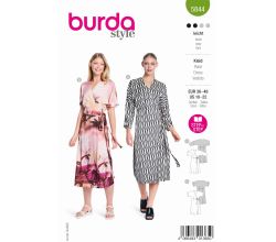 Strih Burda 5844 - Zavinovacie šaty