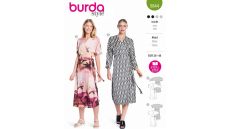 Strih Burda 5844 - Zavinovacie šaty