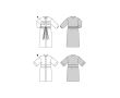 Strih Burda 5845 - Košeľové šaty so sťahovaním v páse, zapínacie šaty