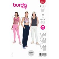 Strih Burda 5852 - Tielko, top, krátky top