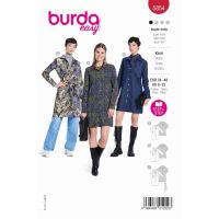 Strih Burda 5854 - Košeľové šaty, džínsové šaty