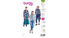 Strih Burda 5855 - Rovný kabát, plyšová bunda
