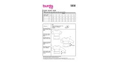 Strih Burda 5856 - Blúzka s volánovým lemom