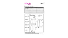 Strih Burda 5857 - Prepínacia sukňa, džínsová sukňa, rovná sukňa