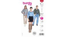 Strih Burda 5858 - Sveter so širokým rolákovým golierom, rolák