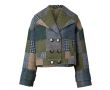 Strih Burda 5860 - Rovný kabát so širokým golierom, krátky kabátik