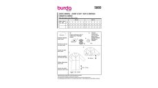 Strih Burda 5860 - Rovný kabát so širokým golierom, krátky kabátik