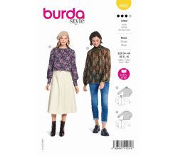 Strih Burda 5862 - Voľná blúzka s golierom