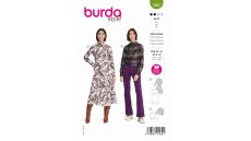 Strih Burda 5863 - Šaty a blúzka s rolákovým golierom